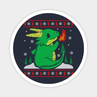 Ugly Dragon Christmas Magnet